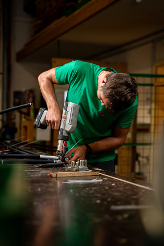 Mitarbeiter von Installationen Beer